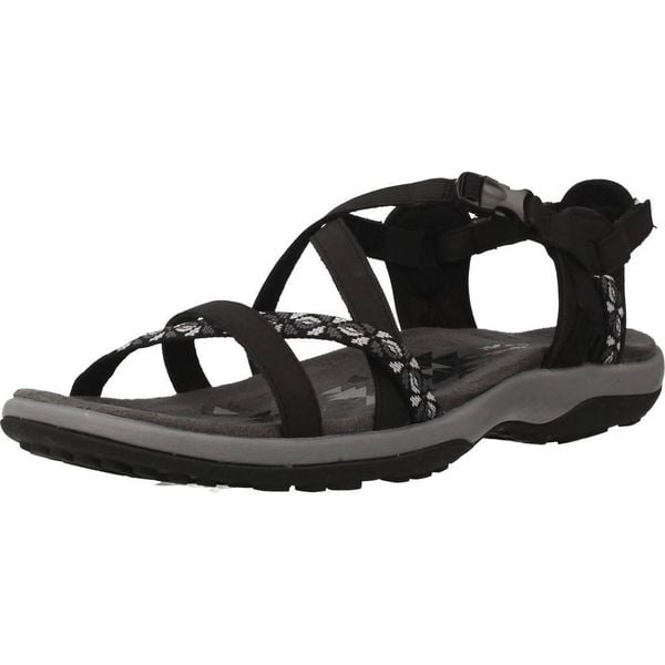 Sandały SKECHERS REGGAE SLIM VACAY Czarny. Czarne sandały Skechers, bez wzorów, z syntetyku, bez obcasa, bez zapięcia. Za 232.99 zł.