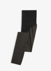 Ocieplane legginsy o przezroczystym wyglądzie z funkcją belly control i push-up 50 DEN. Czarne bielizna modelująca bonprix, bez wzorów. Za 62.99 zł.