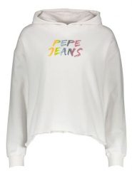 Pepe Jeans Bluza w kolorze białym rozmiar: M. Białe bluzy Pepe Jeans, m, bez wzorów, z jeansu, bez ramiączek, z kapturem. Za 193.24 zł.