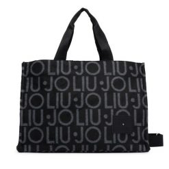 Torebka Liu Jo. Czarne shopper bag Liu Jo, bez wzorów, bez dodatków. Za 469.99 zł.