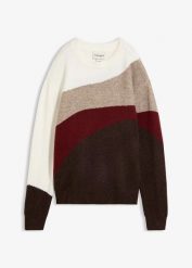 Sweter. Białe swetry bonprix, bez wzorów, bez ramiączek. Za 129.99 zł.