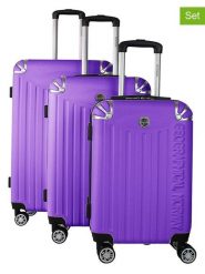 Geographical Norway 3-częściowy zestaw "Softless" w kolorze fioletowym rozmiar: onesize. Różowe walizki Geographical Norway. Za 347.99 zł.