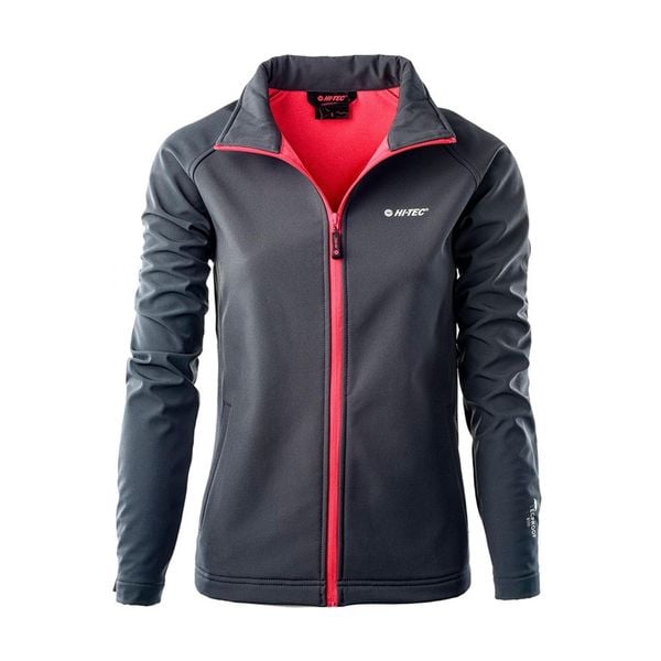 Kurtka Damska Lucari Soft Shell. Czerwone kurtki przejściowe sportowe Hi-tec, l, bez wzorów, z elastanu, bez kaptura, trekkingowe. Za 138.99 zł.