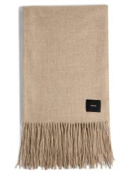 Someday Damski szalik z frędzlami - Barula Long Kobiety beżowy marmurkowy, ONE SIZE. Brązowe szaliki i kominy someday., bez wzorów. Za 199.95 zł.