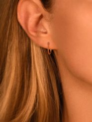 OR ÉCLAT Złote kolczyki-kreole "Garance" rozmiar: onesize. Żółte kolczyki Or Éclat, złote. Za 282.99 zł.