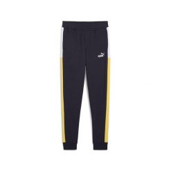 Młodzieżowe spodnie dresowe Essentials Block PUMA New Navy Blue. Niebieskia spodnie dresowe Puma, bez wzorów, z dresówki. Za 127.99 zł.