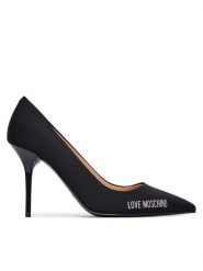 LOVE MOSCHINO Szpilki JA10299G0NIM0000 Czarny. Czarne szpilki Love Moschino, bez wzorów, z materiału, bez obcasa, na szpilce, bez zapięcia. Za 739.99 zł.