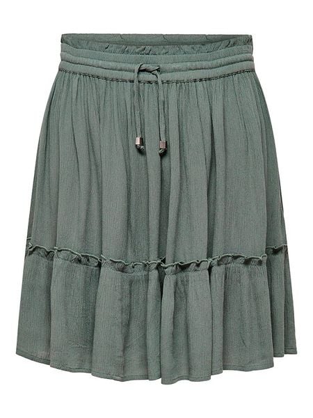 ONLY Spódnica "Ibiza" w kolorze zielonym rozmiar: XS. Zielone spódnice ONLY, na imprezę, xs, bez wzorów, z włókna, mini. Za 61.31 zł.