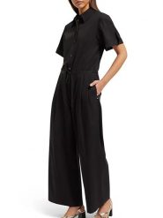 Scotch & Soda Kombinezon w kolorze czarnym rozmiar: 38. Czarne kombinezony Scotch & Soda, bez wzorów, z bawełny, bez kołnierzyka, bez ramiączek. Za 339.80 zł.