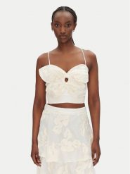ACCESS FASHION Top 53-2120-558 Écru Slim Fit. Topy ACCESS FASHION, bez wzorów, z syntetyku, bez kołnierzyka, bez ramiączek. Za 499.99 zł.