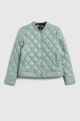 Krótka pikowana kurtka oliwkowa. Zielone kurtki MOODO, bez wzorów, z poliamidu, bez kaptura. Za 199.99 zł.