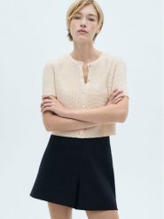 Mango Kardigan Radiant 77035666 Écru Regular Fit. Swetry Mango, l, bez wzorów, z syntetyku, bez ramiączek. Za 45.99 zł.