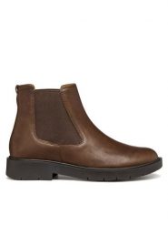 Geox Sztyblety D Spherica Ec1 D16QRC 00085 C6006 Brązowy. Brązowe botki Geox, bez wzorów, ze skóry, bez obcasa, na płaskiej podeszwie, bez zapięcia. Za 679.99 zł.