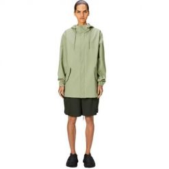Kurtka przejściowa uniseks Rains Fishtail. Zielone kurtki Rains, na lato, m, bez wzorów, z materiału, eleganckie, bez kaptura. Za 559.00 zł.