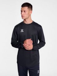 Bluza sportowa treningowa hmlESSENTIAL SWEATSHIRT. Czarne bluzy z kapturem Hummel, m, bez wzorów, z materiału, bez kaptura, na fitness i siłownię. Za 149.50 zł.