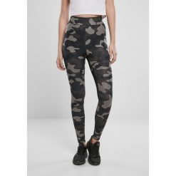 Damskie legginsy Urban Classic camo waist. Czarne legginsy Urban Classics, bez wzorów. Za 175.50 zł.