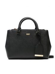DKNY Torebka Belle Sm Satchel R33D1Y77 Czarny. Czarne torebki klasyczne DKNY, bez wzorów, ze skóry, bez dodatków. Za 1,319.00 zł.