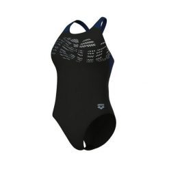 Damski kostium kąpielowy 1-częściowy Arena Flowing V Back. Czarne stroje jednoczęściowe Arena, bez wzorów, sportowe. Za 238.00 zł.