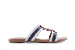 Klapki Bayla-112 243-460 BY Byz Laci Krmz - White Navy Red 16, Biały/Niebieski/Czerwony, Skóra naturalna. Białe klapki Bayla, z aplikacjami, z materiału, bez obcasa, bez zapięcia. W wyprzedaży za 49.00 zł.