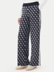 Guess Spodnie dzianinowe V6BB01 Z1483 Granatowy Regular Fit. Niebieskie spodnie materiałowe Guess, z aplikacjami, z dzianiny. Za 524.99 zł.