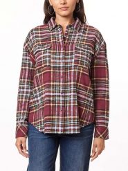 Scotch & Soda Koszula w kolorze bordowym rozmiar: L. Czerwone koszule Scotch & Soda, l, bez wzorów, z bawełny, bez kołnierzyka, bez ramiączek. Za 96.60 zł.