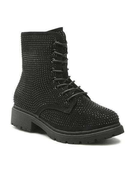 Jenny Fairy Trapery WS5150-06 Czarny. Czarne traperki Jenny Fairy, bez wzorów, z materiału, bez obcasa, bez zapięcia. Za 179.99 zł.