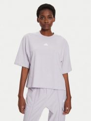 Adidas T-Shirt Dance IS0877 Fioletowy Loose Fit. Fioletowe t-shirty adidas, xl, bez wzorów, z bawełny, bez kołnierzyka, bez ramiączek. Za 179.99 zł.