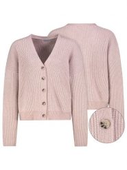 Sublevel Kardigan w kolorze jasnoróżowym rozmiar: XXL. Różowe swetry Sublevel, xxl, bez wzorów, ze splotem, bez ramiączek. Za 117.45 zł.