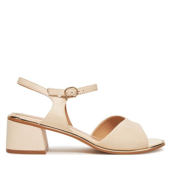 Sandały Lasocki. Brązowe sandały Lasocki, bez wzorów, bez obcasa, na słupku, bez zapięcia. Za 199.99 zł.