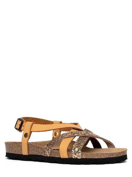 Sunbay Sandały "Primrose" w kolorze karmelowym rozmiar: 38. Brązowe sandały Sunbay, bez wzorów, klasyczne, z otwartym noskiem, bez obcasa, bez zapięcia. Za 140.86 zł.