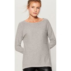 Sweter z kieszonką - Szary. Szare swetry Mohito. Za 89.99 zł.