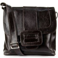 Torebka skórzana damska listonoszka DAN-A T30 czekoladowa. Brązowe shopper bag DAN-A, bez wzorów, ze skóry, eleganckie, bez dodatków. Za 349.99 zł.