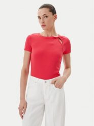 DKNY T-Shirt P51H8APJ Koralowy Regular Fit. Pomarańczowe t-shirty DKNY, xs, bez wzorów, z wiskozy, bez kołnierzyka, bez ramiączek. Za 129.99 zł.