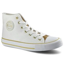 Białe Trampki Big Star Damskie Sznurowane Półbuty. Białe trampki BIG STAR, z aplikacjami, z gumy, eleganckie, za kostkę, bez zapięcia. Za 71.99 zł.