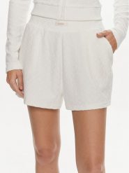 Guess Szorty sportowe V4GD15 KC5W2 Écru Loose Fit. Szorty sportowe Guess, z aplikacjami, z syntetyku. Za 269.99 zł.