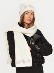 Guess Czapka AW5177 POL01 Biały. Białe czapki zimowe Guess, z aplikacjami, z materiału. Za 199.99 zł.