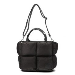 Czarna Torebka Big Star Stylowa Puchowa Shopperka Damska. Czarne shopper bag BIG STAR, bez wzorów, z puchu, eleganckie, na ramię, pikowane, bez dodatków. Za 179.99 zł.