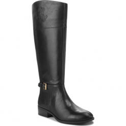Oficerki LAUREN RALPH LAUREN - Madisen 802712326001 Black. Czarne kozaki Lauren Ralph Lauren, z materiału. Za 829.90 zł.