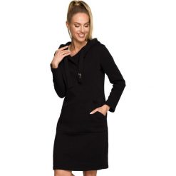 Sukienka sportowa jak długa bluza z kapturem czarna bawełna premium. Czarne bluzy z kapturem MOE, na co dzień, s, bez wzorów, z bawełny, sportowe, bez kołnierzyka, bez ramiączek, maxi, sportowe. Za 359.00 zł.