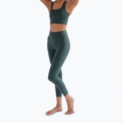 Legginsy Girlfriend Collective Pocket. Zielone legginsy GIRLFRIEND COLLECTIVE, bez wzorów, sportowe. Za 417.50 zł.