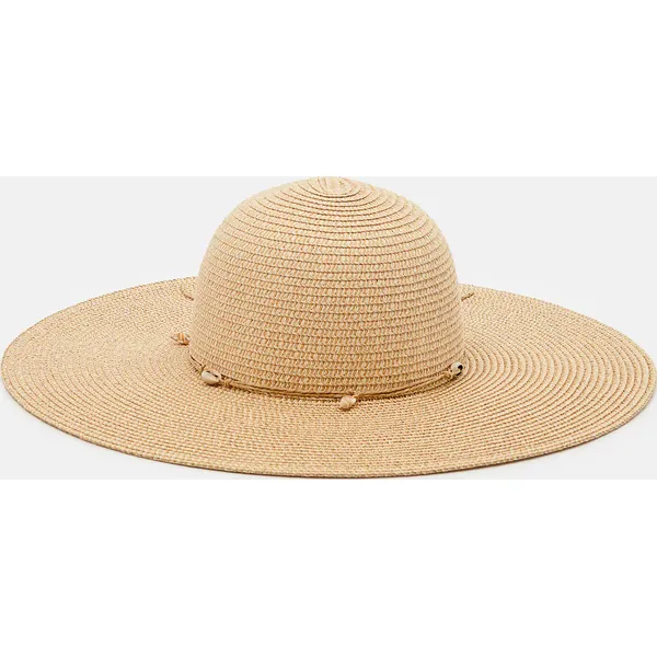 Letni kapelusz - Beżowy. Brązowe kapelusze Mohito, na lato, bez wzorów. Za 59.99 zł.