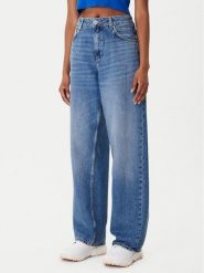 HUGO Jeansy Leni_B 50546357 Niebieski Loose Fit. Niebieskie jeansy Hugo, bez wzorów, z bawełny. Za 479.99 zł.