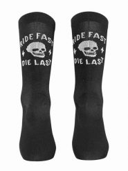 Skarpety rowerowe NORTHWAVE Ride Fast Die Last Sock czarny. Czarne skarpetki Northwave, bez wzorów, z materiału. Za 73.99 zł.