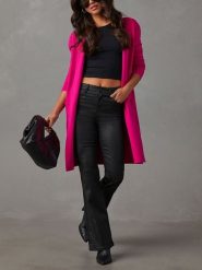 Milan Kiss Kardigan w kolorze różowym rozmiar: XL. Różowe swetry Milan Kiss, xl, bez wzorów, bez ramiączek. Za 249.17 zł.