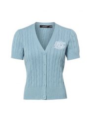 Lauren Ralph Lauren Kardigan Kobiety Bawełna niebieski, L. Niebieskie swetry Lauren Ralph Lauren, l, bez wzorów, z bawełny, bez ramiączek. Za 599.95 zł.