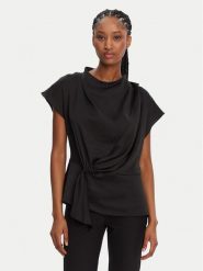 Bruuns Bazaar Bluzka Acacia BBW4427 Czarny Regular Fit. Czarne bluzki Bruuns Bazaar, bez wzorów, z syntetyku, bez kołnierzyka, bez ramiączek. Za 239.99 zł.