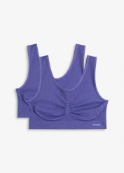 Bezszwowy biustonosz bustier z kolekcji Feel Comfort (2 szt.). Czarne biustonosze bonprix, bez wzorów. Za 84.99 zł.