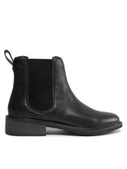 Clarks Sztyblety Cologne Arlo 2 261747674 Czarny. Czarne botki Clarks, bez wzorów, ze skóry, bez obcasa, na płaskiej podeszwie, bez zapięcia. Za 319.99 zł.