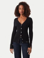 Guess Kardigan W6YR11 Z0950 Czarny Slim Fit. Czarne swetry Guess, xs, z aplikacjami, z wiskozy, bez ramiączek. Za 394.99 zł.