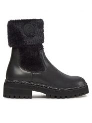 Liu Jo Botki Pink 226 SF3199 PX432 Czarny. Czarne botki Liu Jo, bez wzorów, ze skóry, bez obcasa, na płaskiej podeszwie, bez zapięcia. Za 719.99 zł.